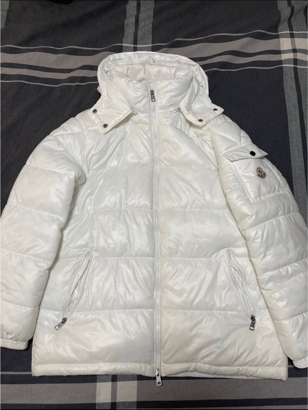 Moncler White maya Puffer Jacket